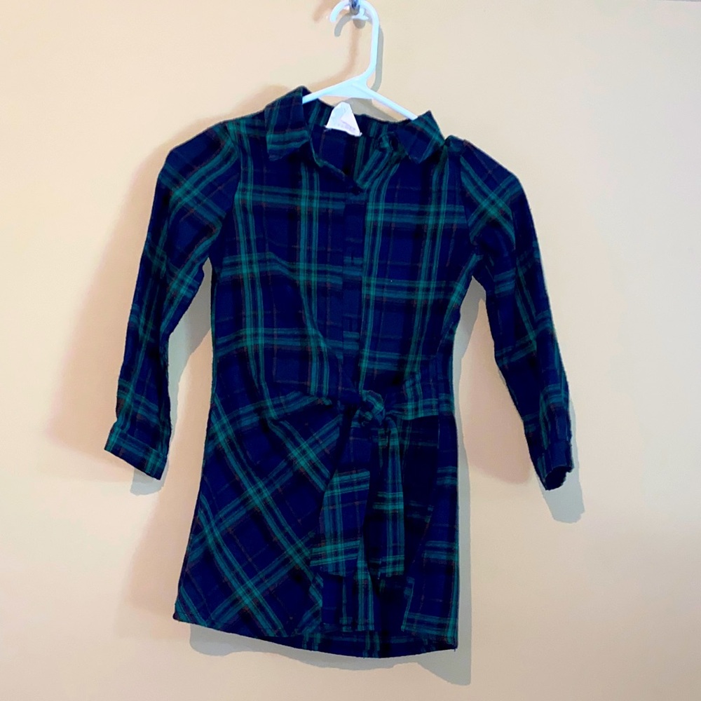 Hayden Blue and Green Plaid Dress